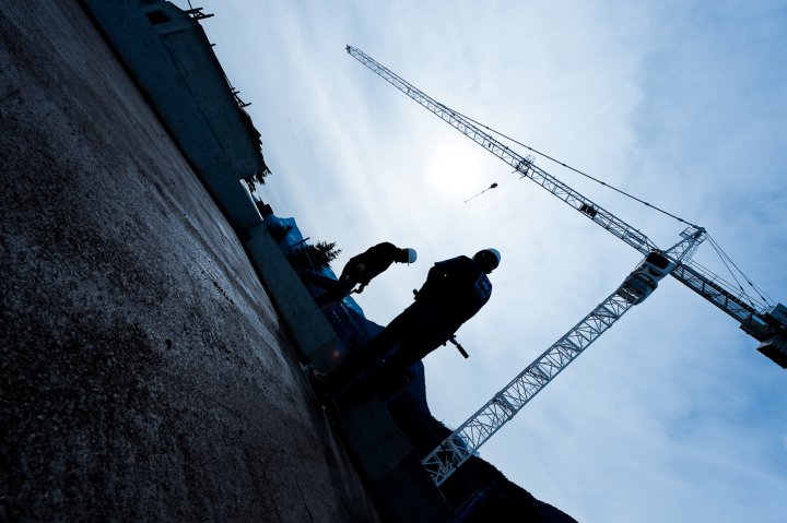 Bauarbeiter auf der Baustelle